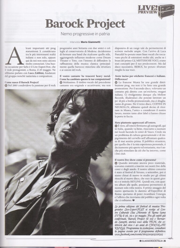 Classic Rock Magazine (Italy, 2015)